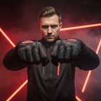 Macna Obtain Leather Rosso/Bianco – Guanti Moto Estivi in Pelle di Capra CE