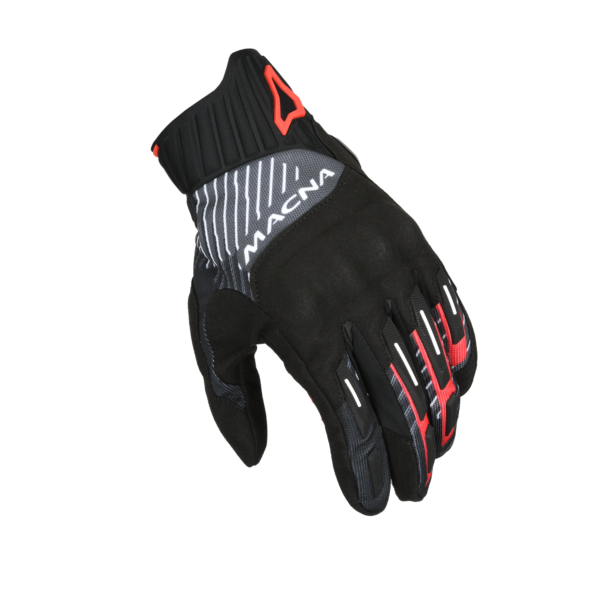 Macna Octar 2.0 Nero/Rosso – Guanti Moto Estivi CE Uomo – vista 1