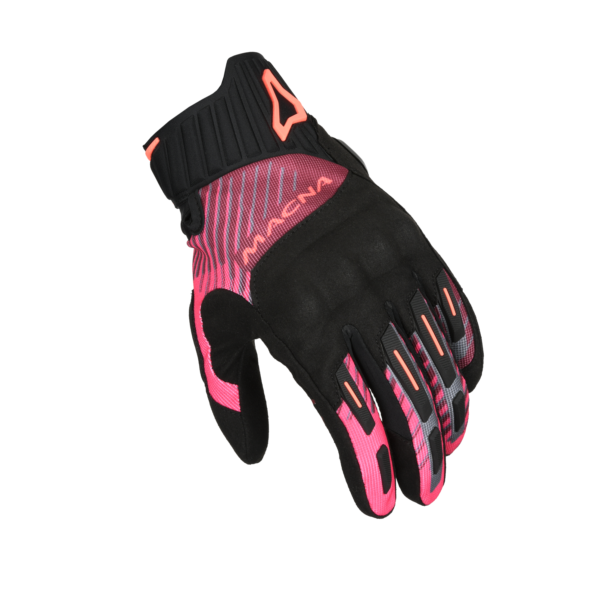 Macna Octar 2.0 Donna Rosa/Nero – Guanti Moto Estivi CE Donna – vista 1