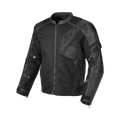 Macna Olsan Nero – Giacca Moto Utility Estiva Pelle e Rete CE Uomo – vista 1