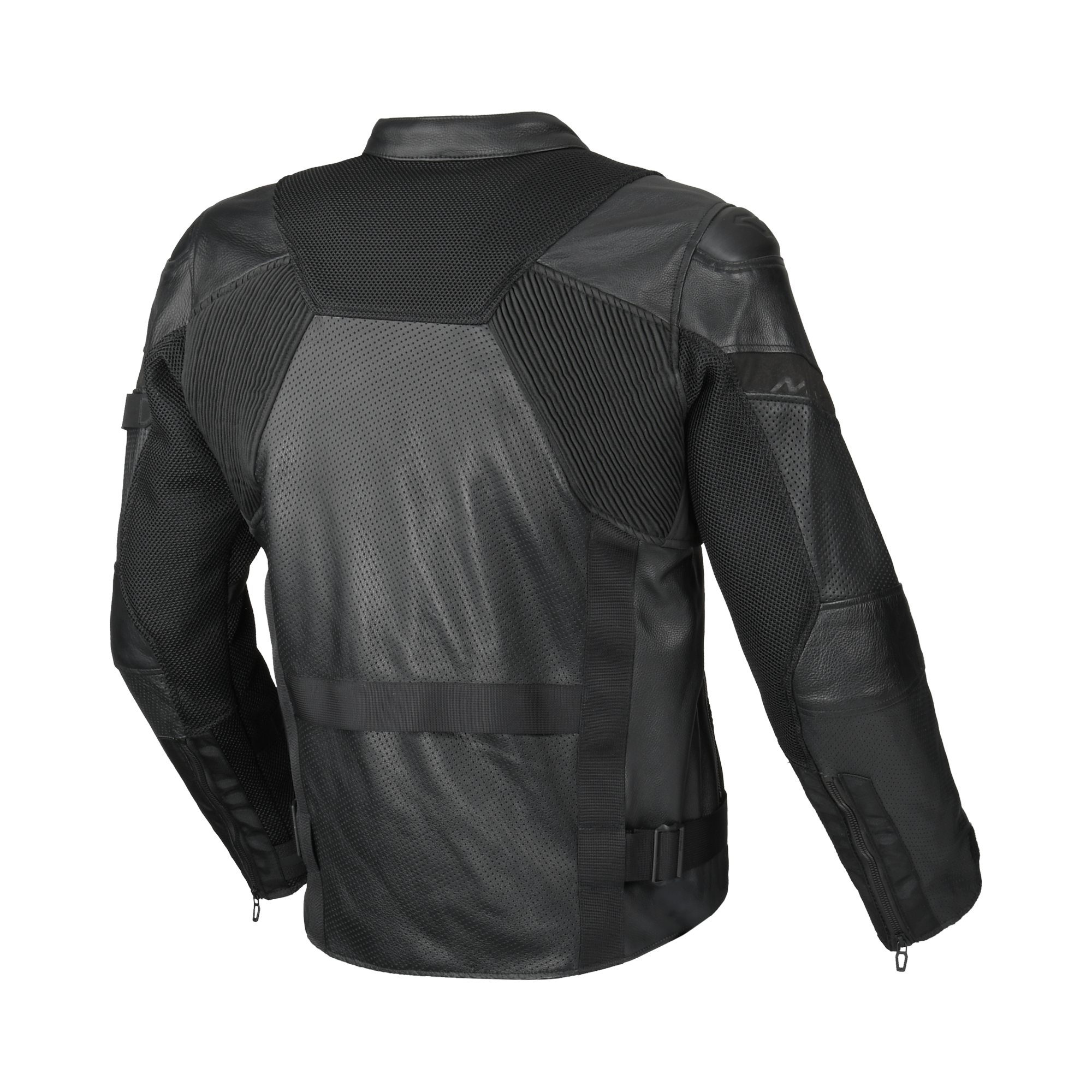 Macna Olsan Nero – Giacca Moto Utility Estiva Pelle e Rete CE Uomo – vista 2