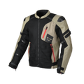 Macna Olsan Nero/Taupe – Giacca Moto Utility Estiva Pelle e Rete CE Uomo – vista 1