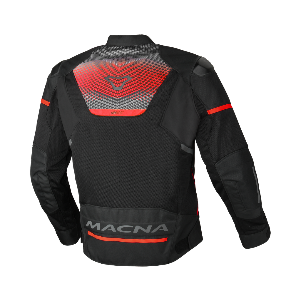 Macna Orcano 2.0 Nero/Rosso - Giacca Moto Estiva in Rete CE Uomo - vista 2