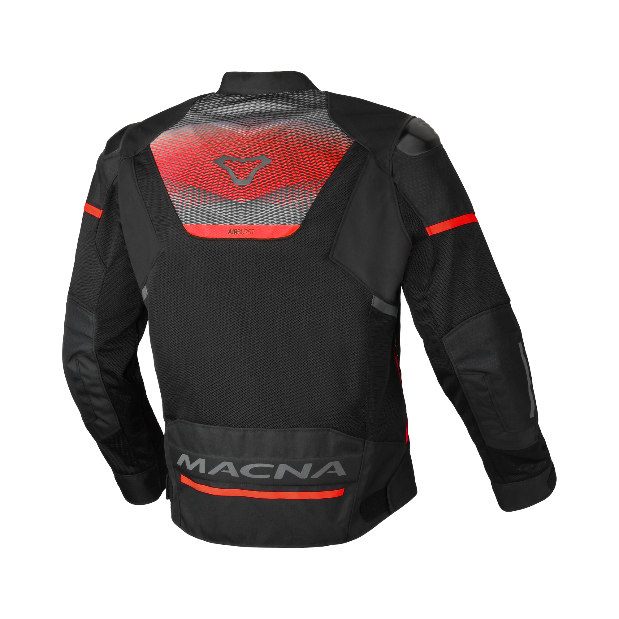 Macna Orcano 2.0 Nero/Rosso - Giacca Moto Estiva in Rete CE Uomo - vista 2