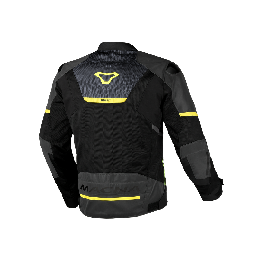 Macna Orcano 2.0 Night Eye Nero/Giallo - Giacca Moto Estiva Riflettente in Rete CE Uomo - vista 4