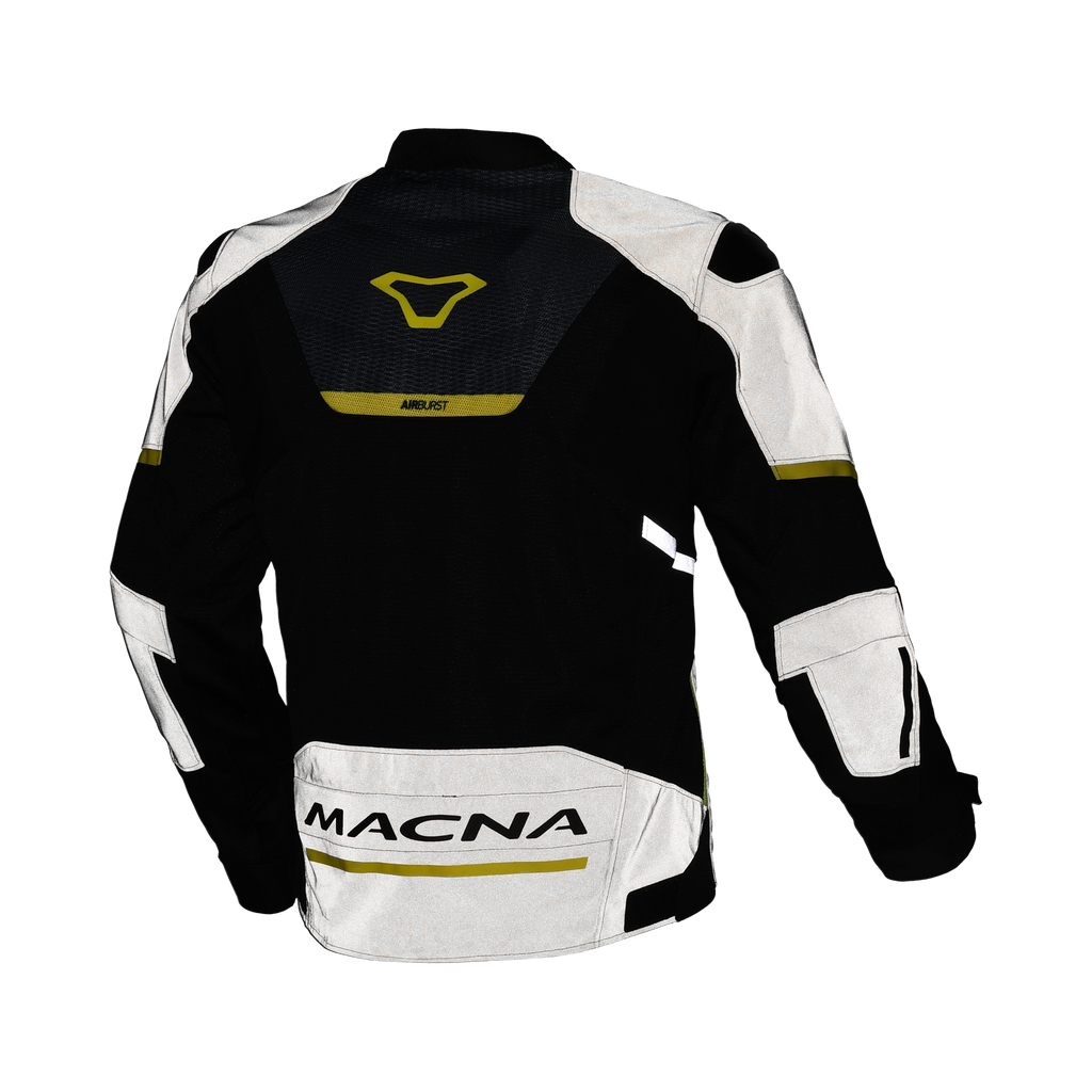 Macna Orcano 2.0 Night Eye Nero/Giallo - Giacca Moto Estiva Riflettente in Rete CE Uomo - vista 2