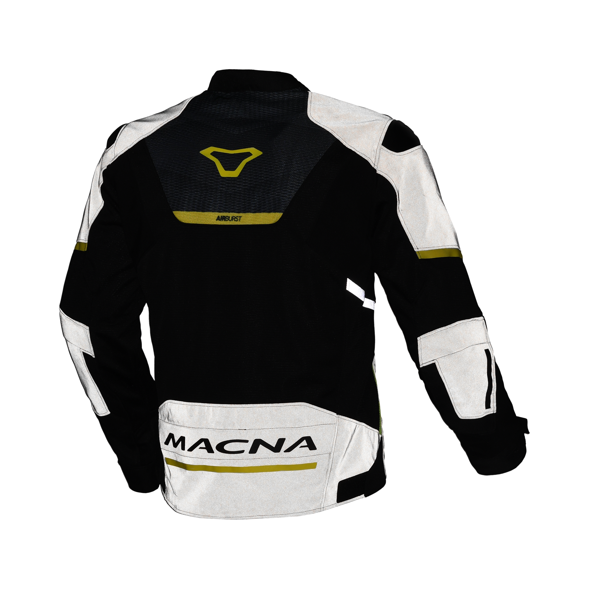 Macna Orcano 2.0 Night Eye Nero/Giallo - Giacca Moto Estiva Riflettente in Rete CE Uomo - vista 2