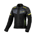 Macna Orcano 2.0 Night Eye Nero/Giallo – Giacca Moto Estiva Riflettente in Rete CE Donna – vista frontale