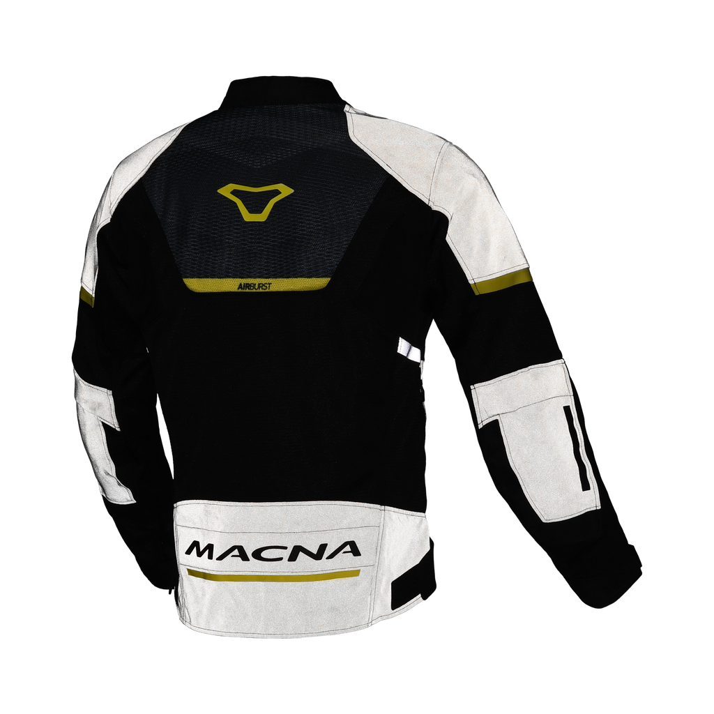 Macna Orcano 2.0 Night Eye Nero/Giallo – Giacca Moto Estiva Riflettente in Rete CE Donna – dettaglio