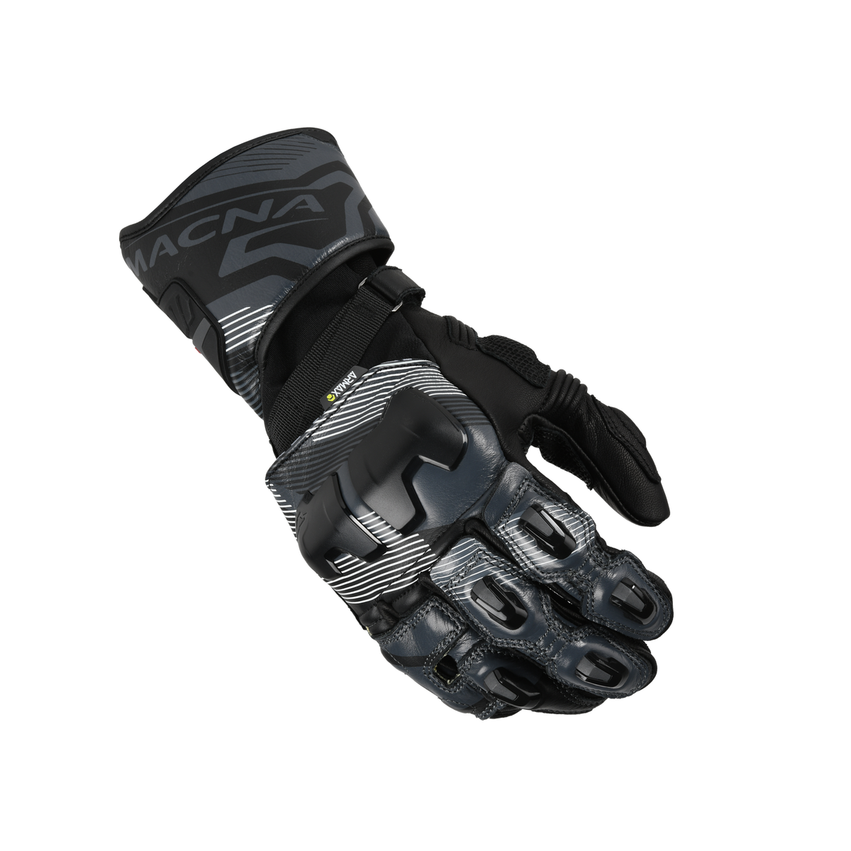 Macna Powertrack 2.0 Schwarz Motorrad Handschuhe Leder