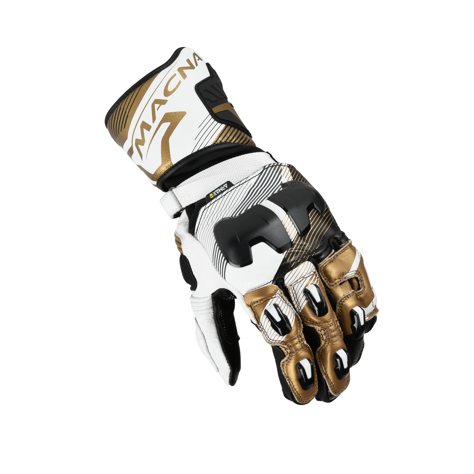 Macna Powertrack 2.0 Nero / Bianco guanti moto