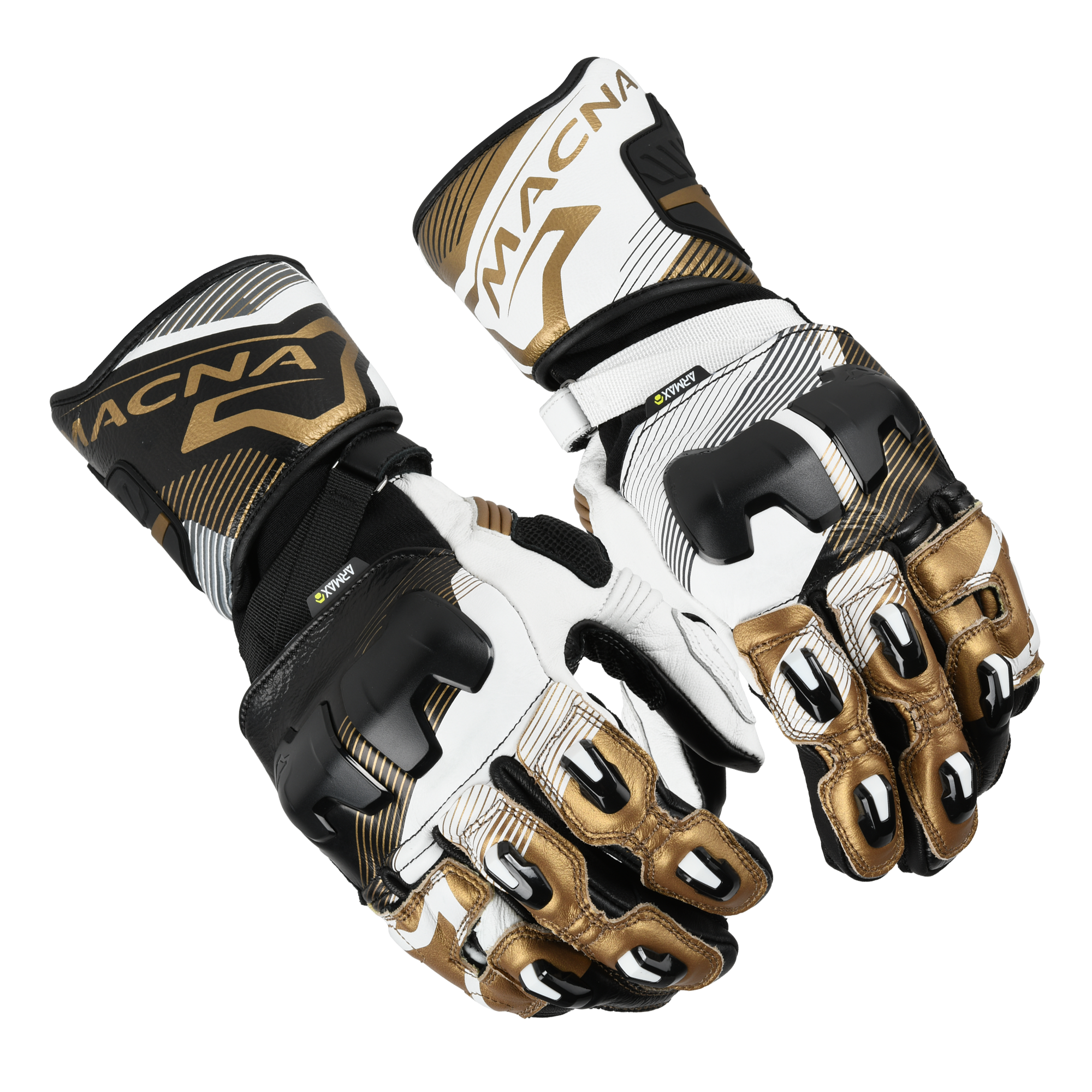 Macna Powertrack 2.0 Nero / Bianco guanti moto