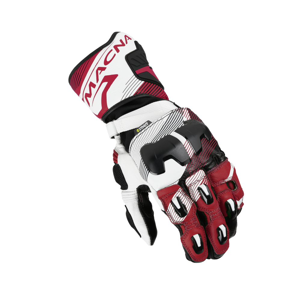 Macna Powertrack 2.0 Nero / Rosso guanti moto