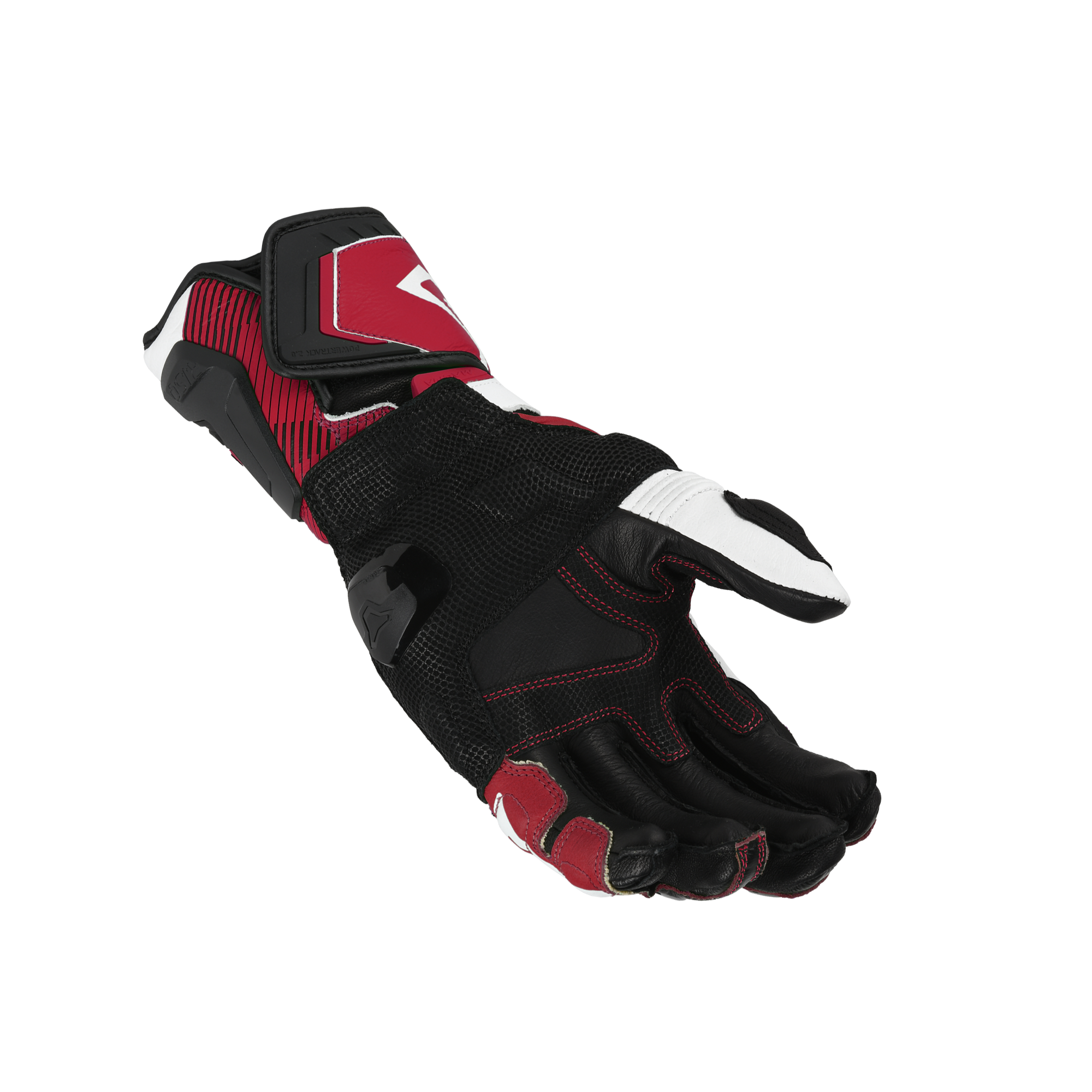 Macna Powertrack 2.0 Nero / Rosso guanti moto