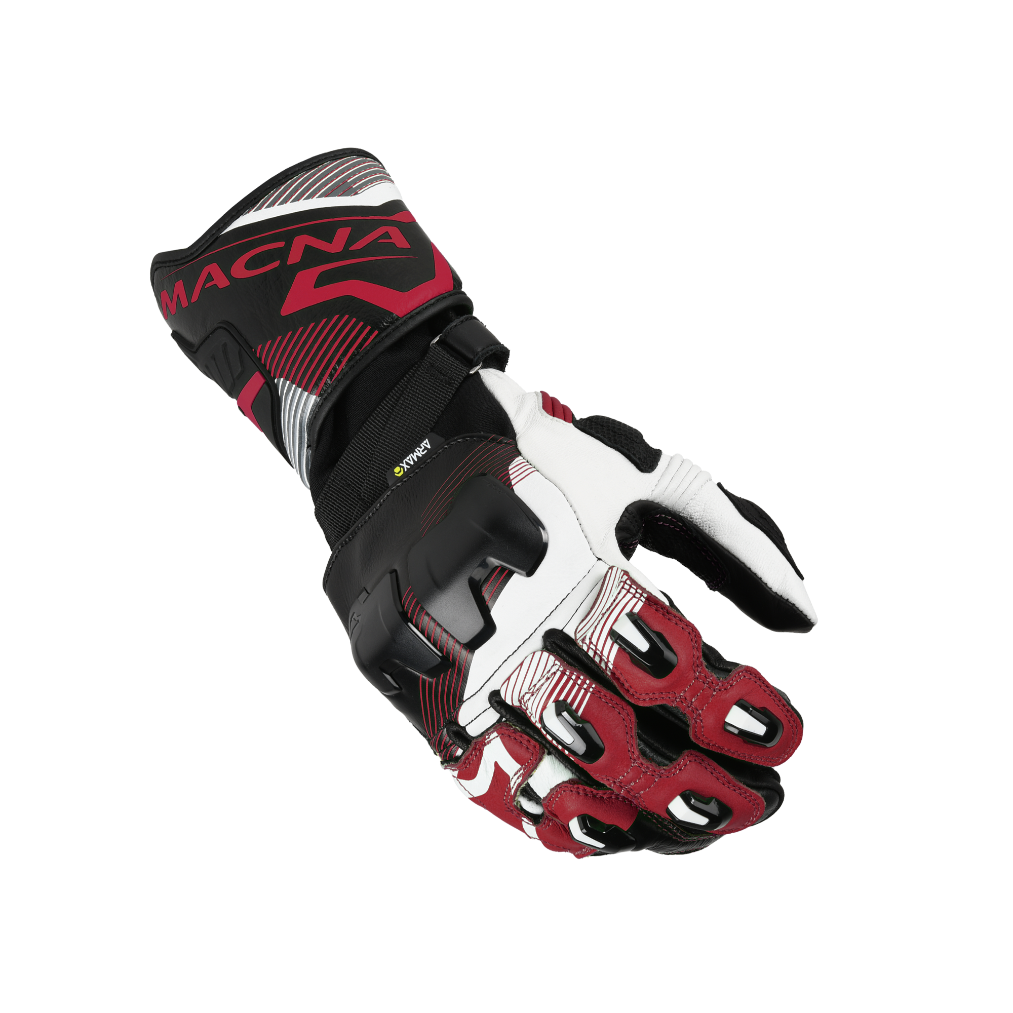 Macna Powertrack 2.0 Nero / Rosso guanti moto