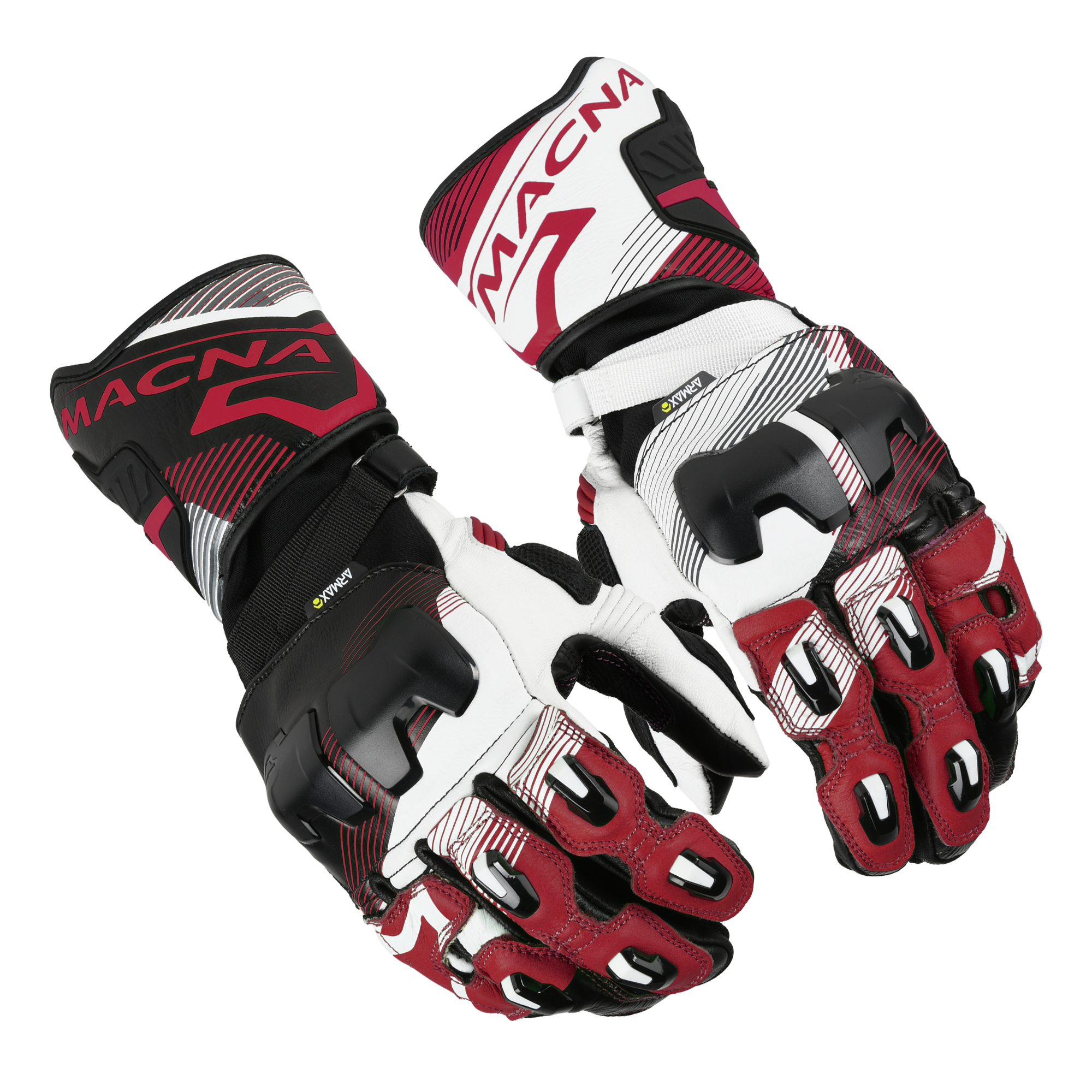 Macna Powertrack 2.0 Nero / Rosso guanti moto