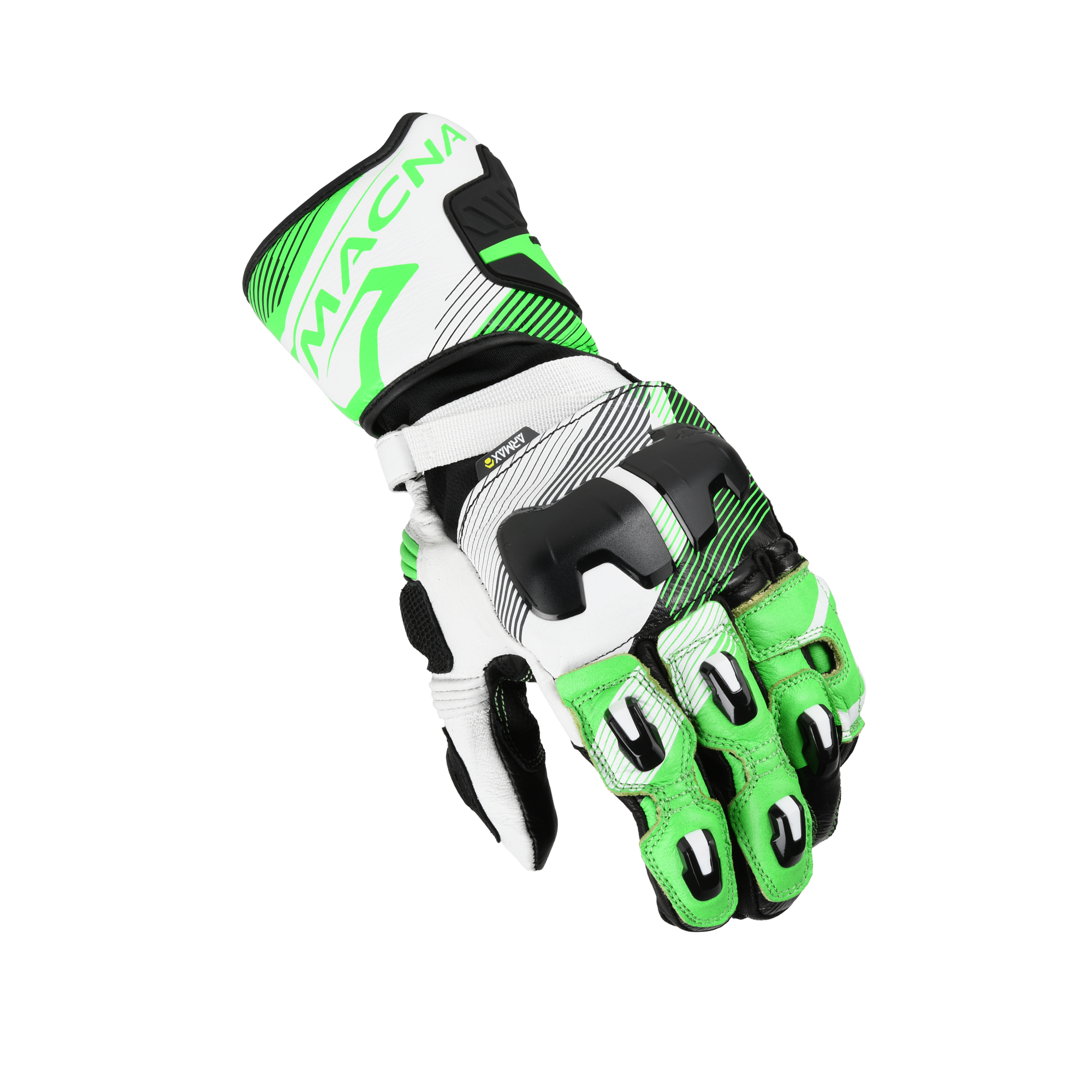 Macna Powertrack 2.0 Nero / Verde guanti moto