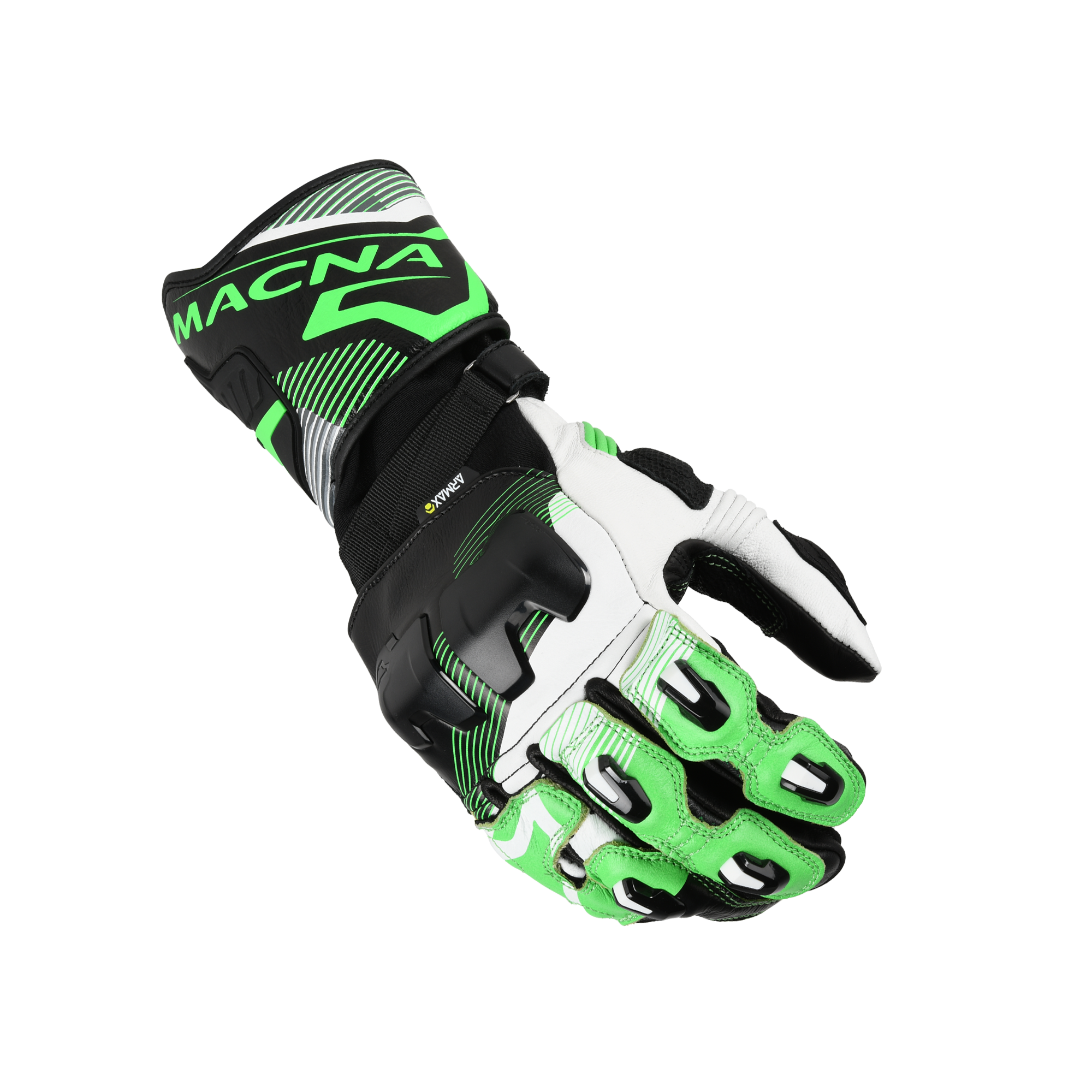 Macna Powertrack 2.0 Nero / Verde guanti moto