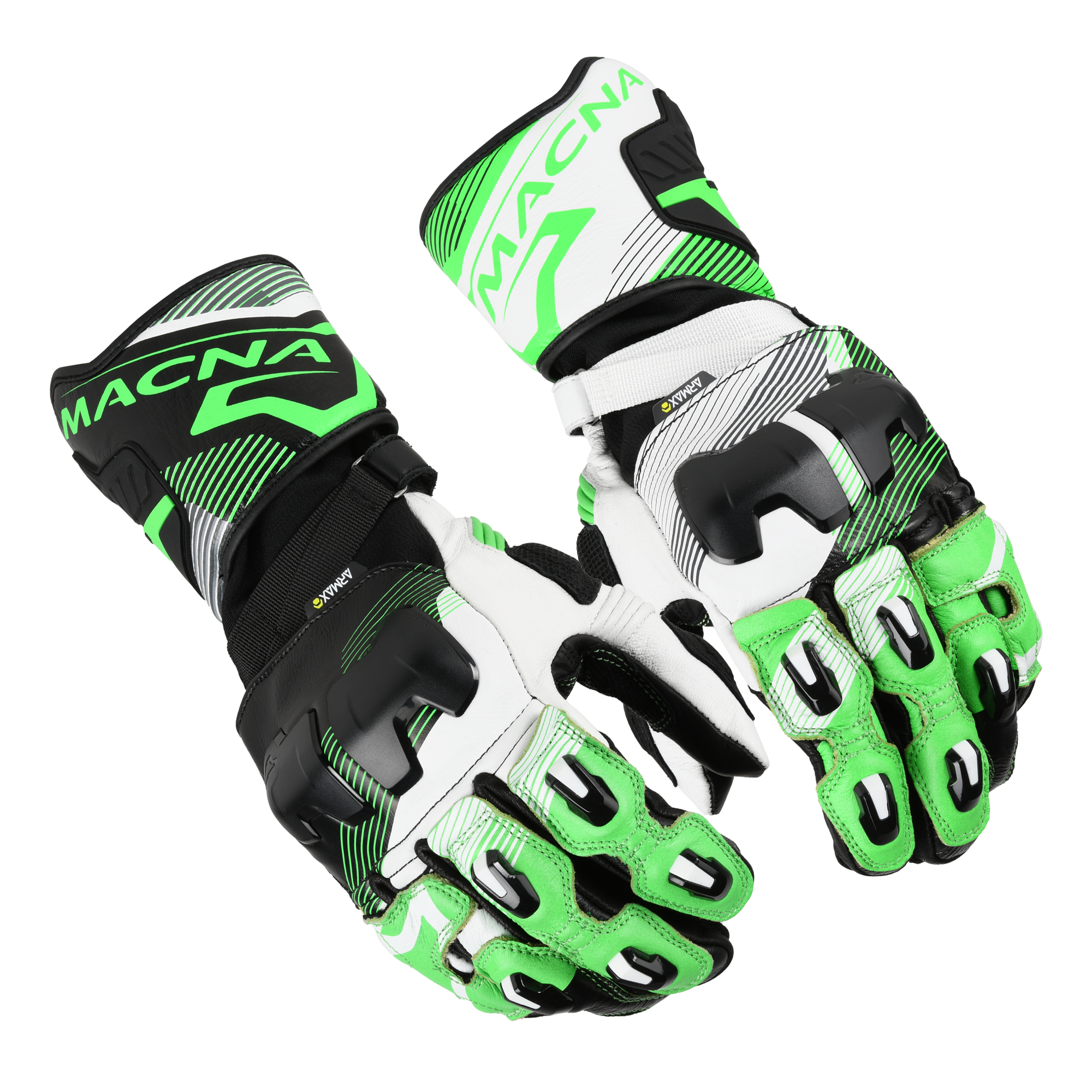 Macna Powertrack 2.0 Nero / Verde guanti moto