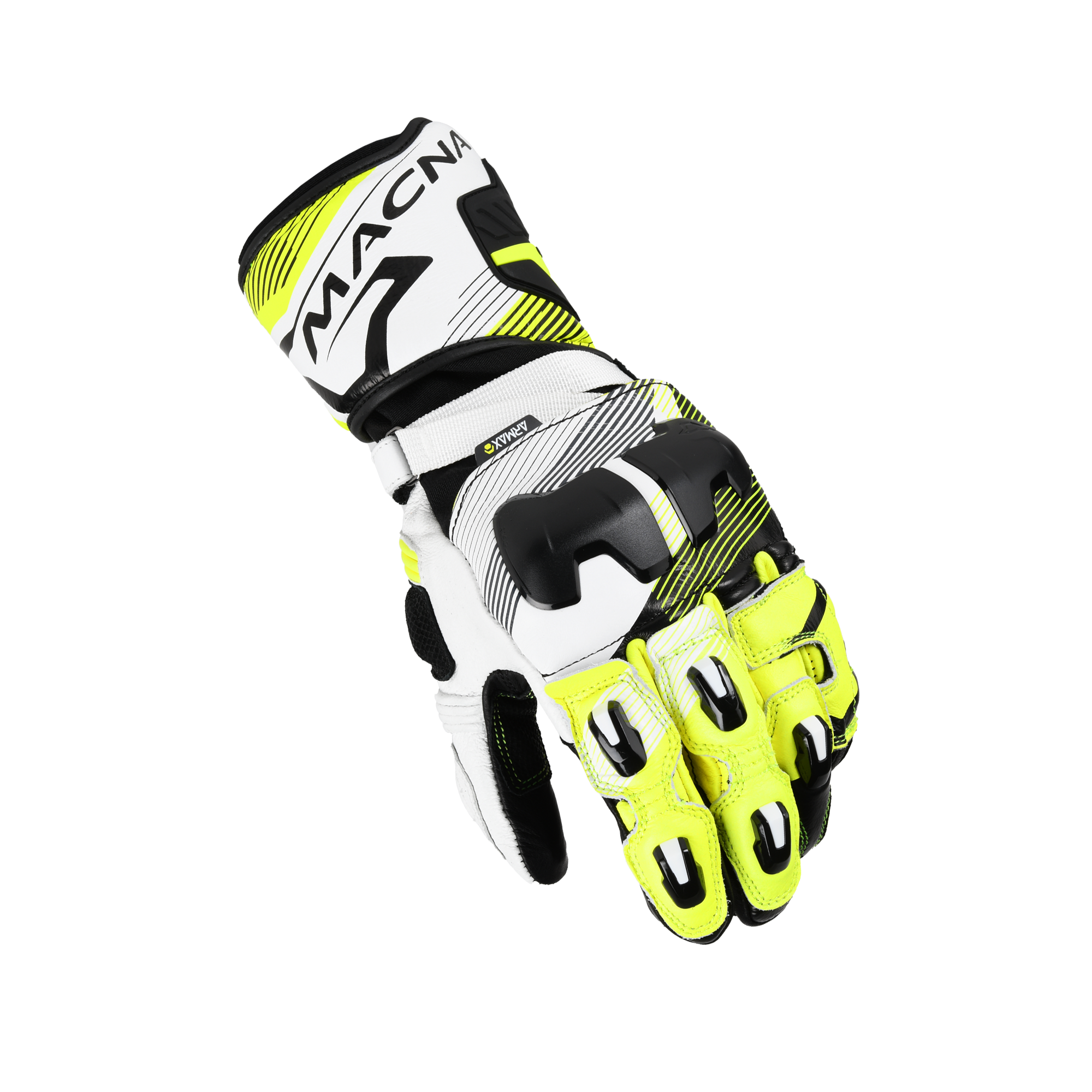 Macna Powertrack 2.0 Nero / Giallo guanti moto
