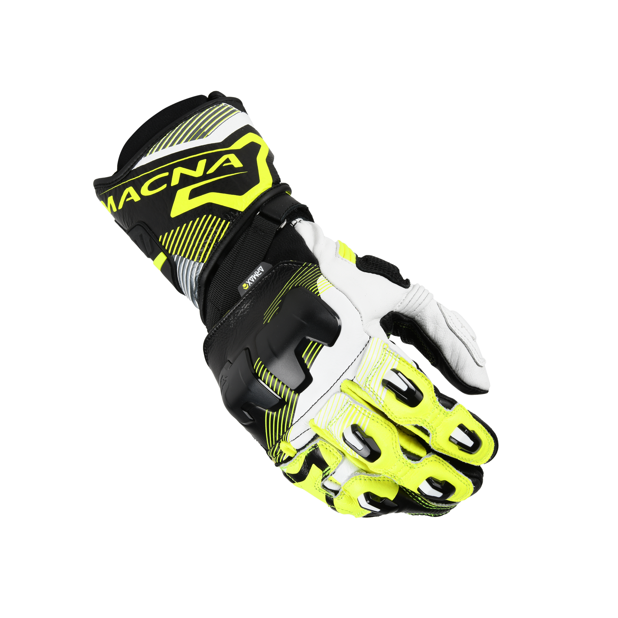 Macna Powertrack 2.0 Nero / Giallo guanti moto