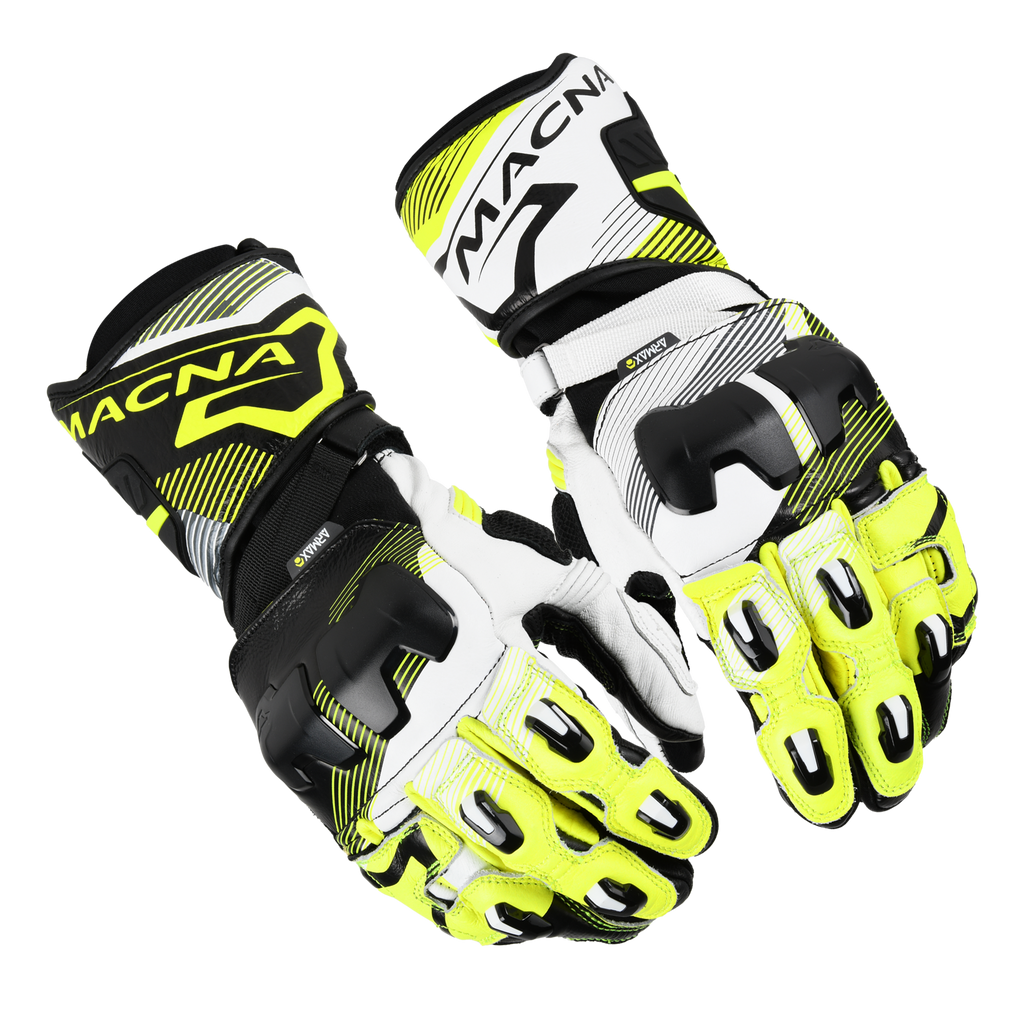 Macna Powertrack 2.0 Nero / Giallo guanti moto