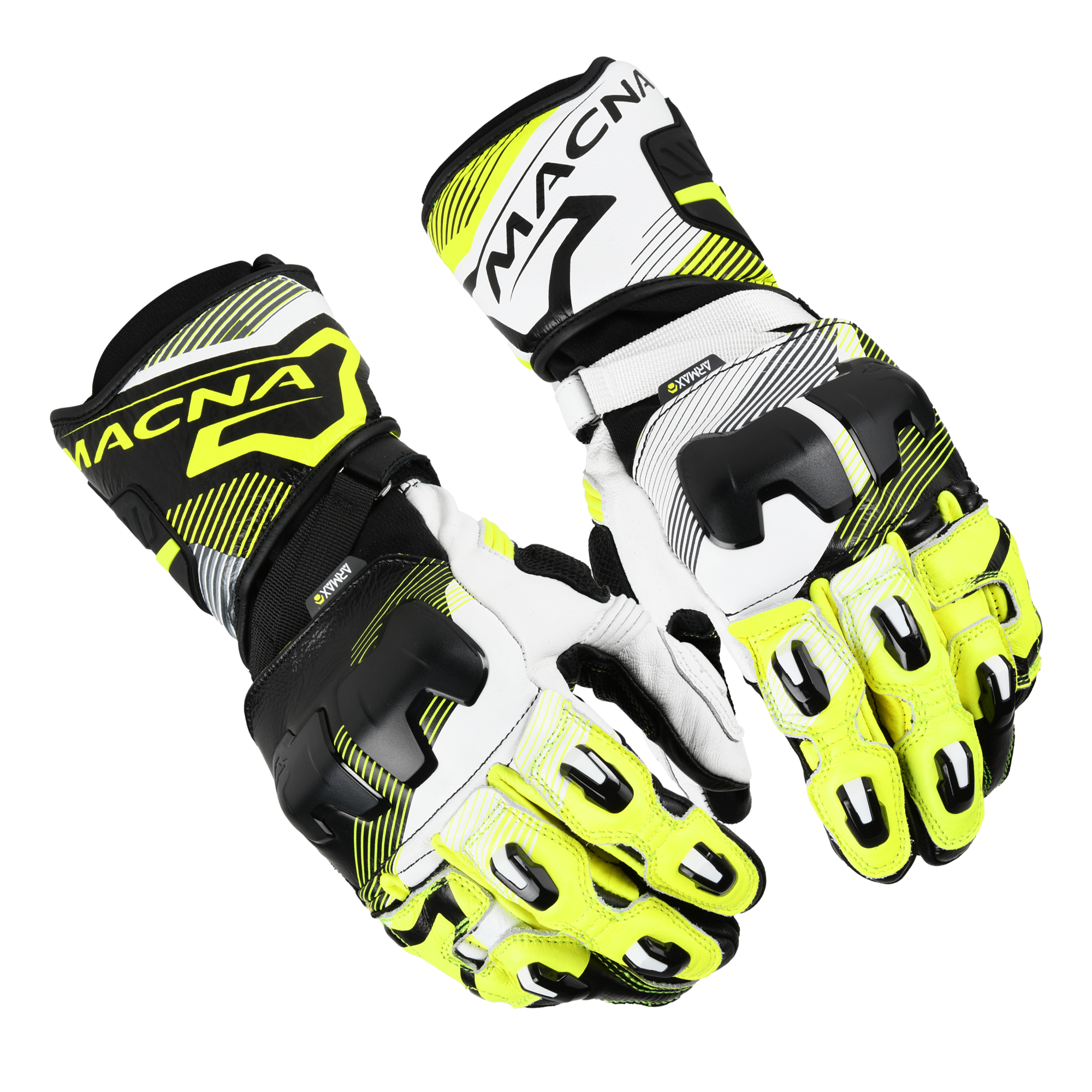 Macna Powertrack 2.0 Nero / Giallo guanti moto