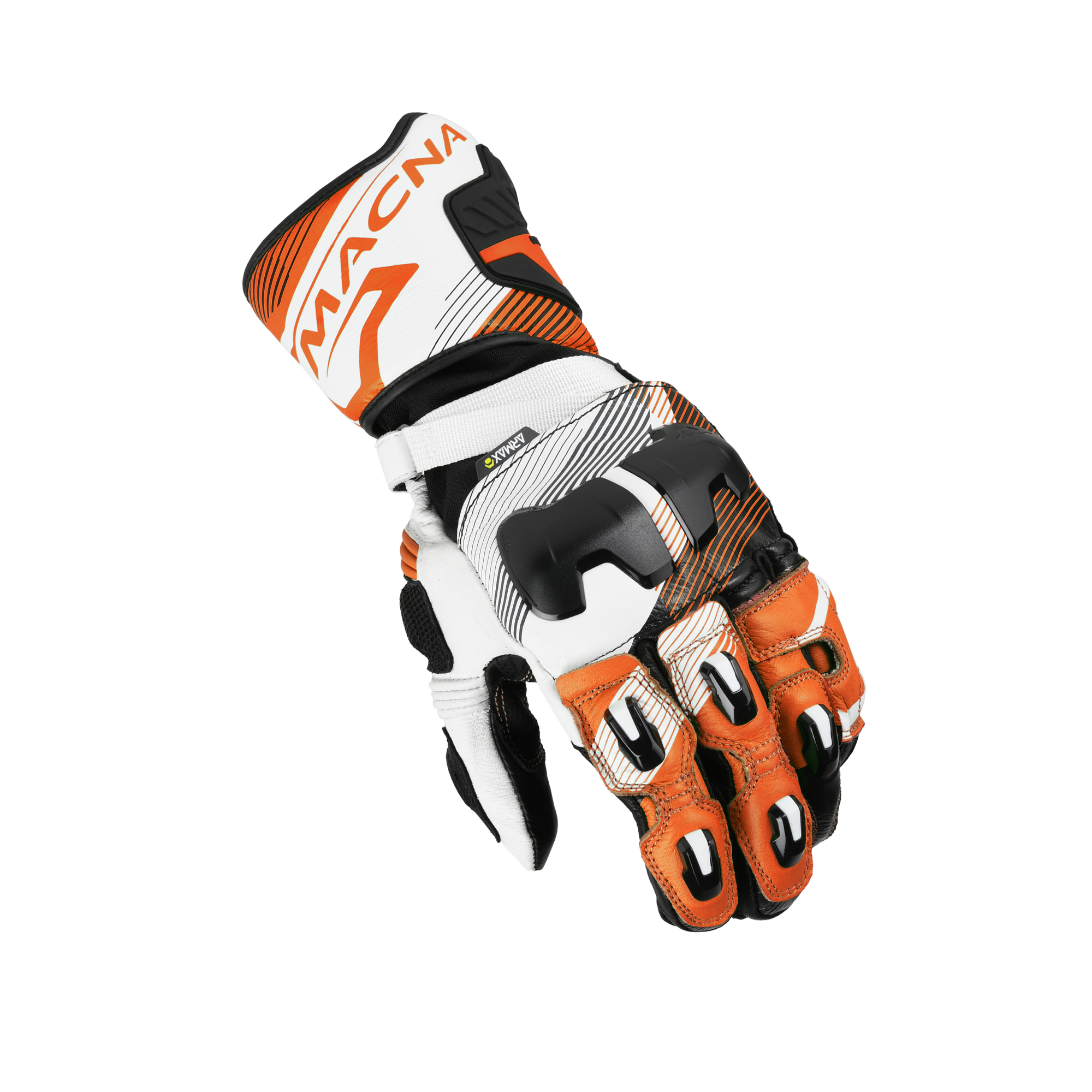 Macna Powertrack 2.0 Grigio / Arancio guanti moto