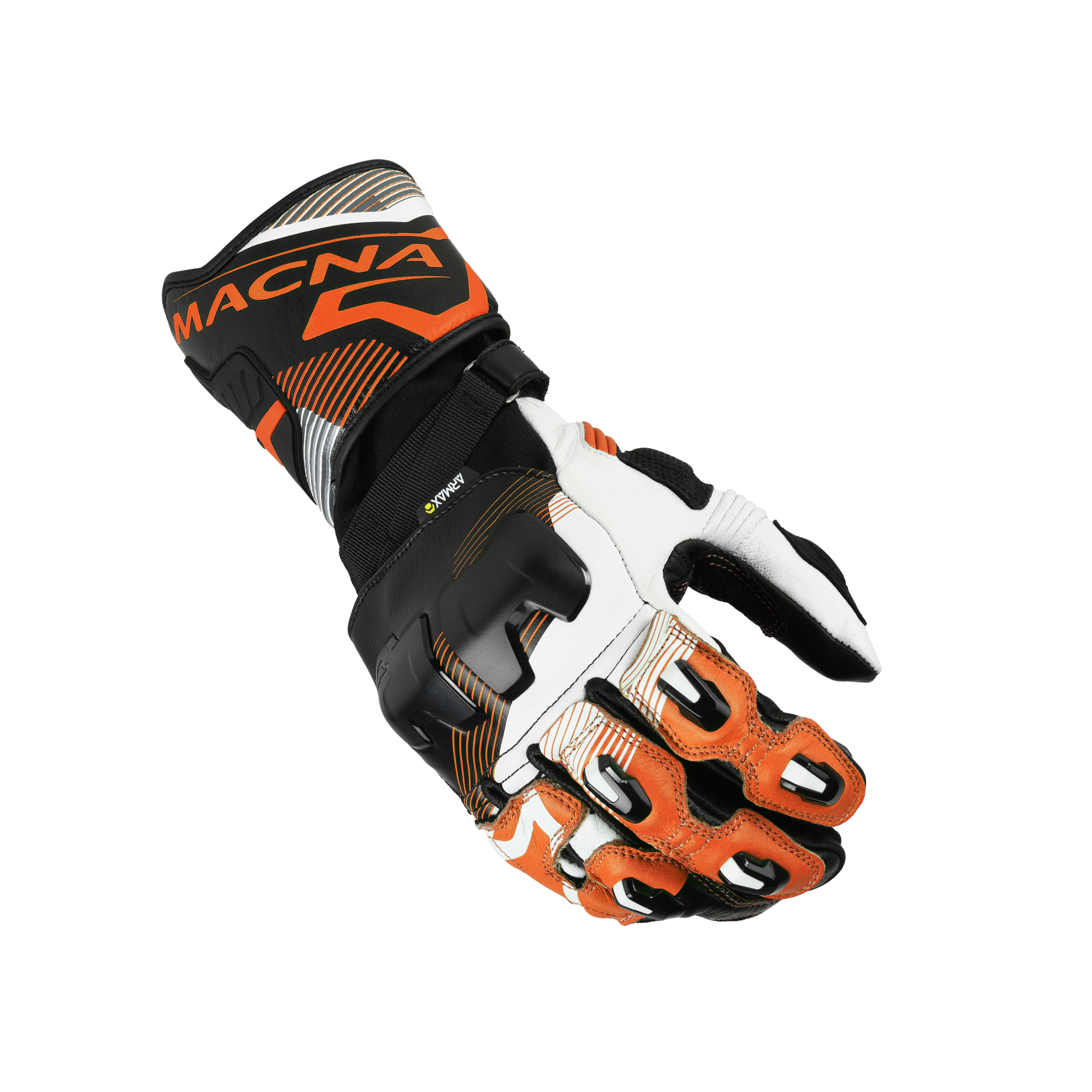 Macna Powertrack 2.0 Grigio / Arancio guanti moto