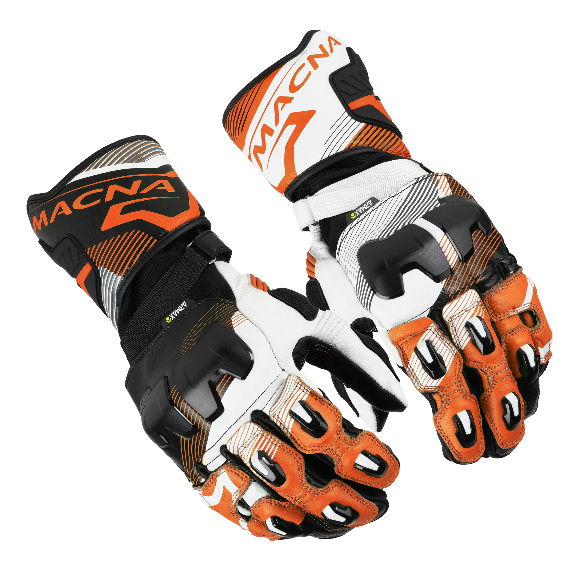 Macna Powertrack 2.0 Grigio / Arancio guanti moto