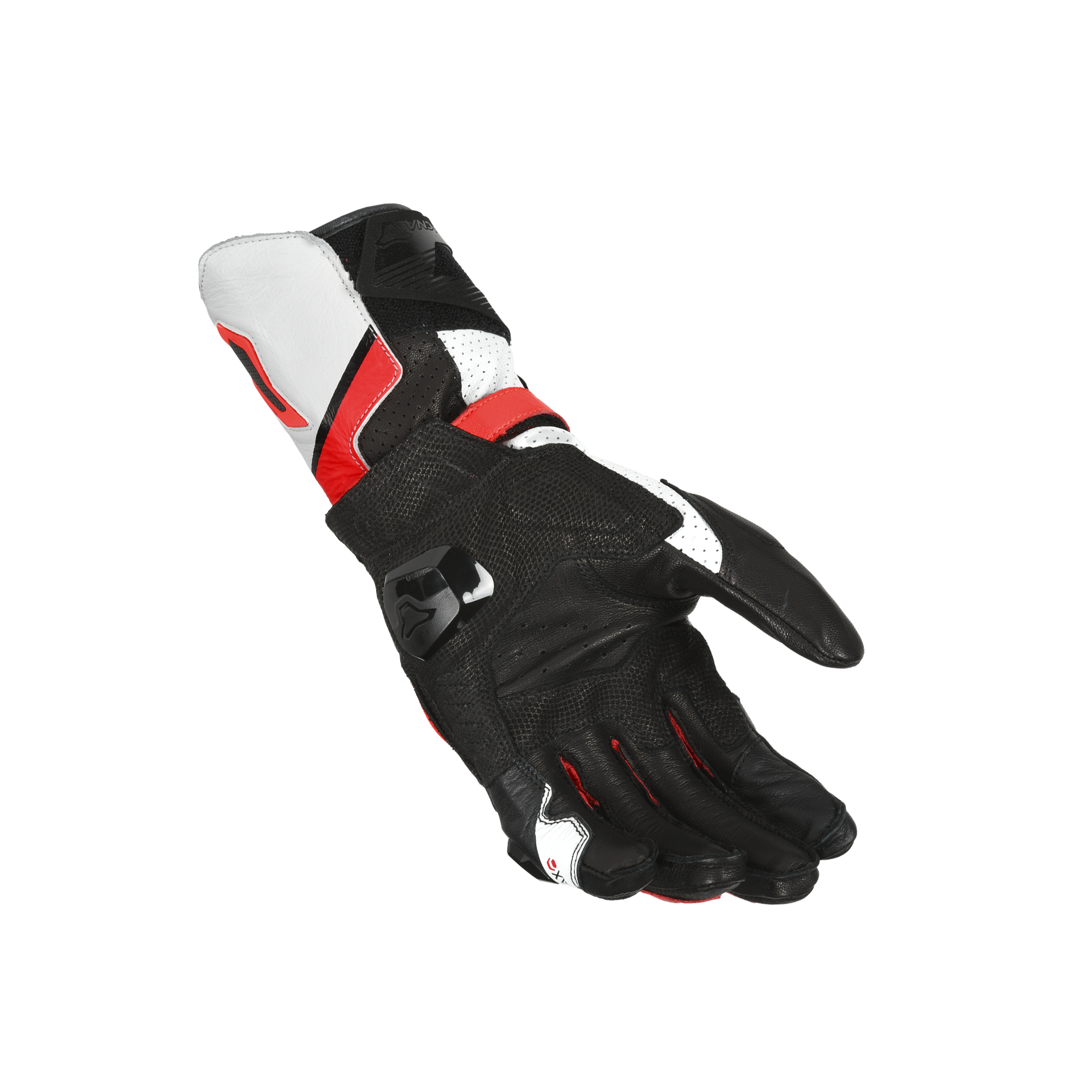 Macna Protego Bianco/Arancio – Guanti Moto Racing CE Uomo – vista 2