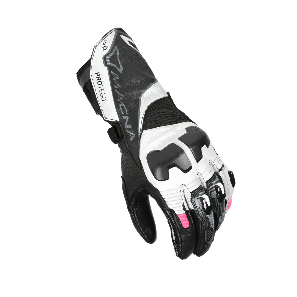 Macna Protego Donna Bianco / Rosa guanti moto
