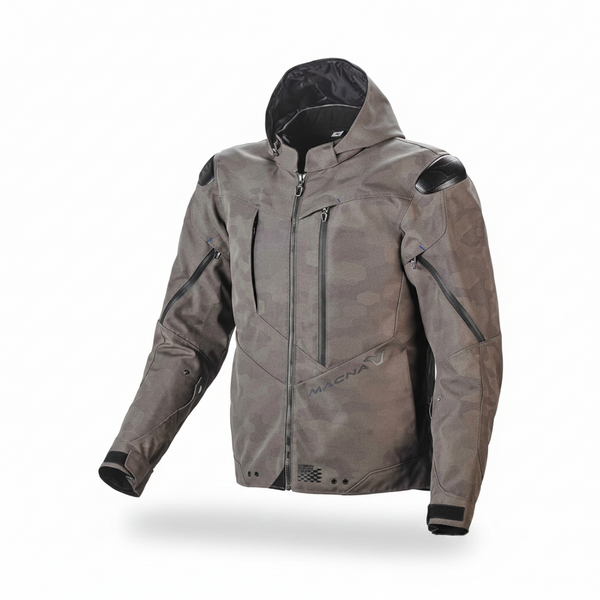 Macna Proxim Night Eye Giacca Moto Impermeabile 3 Strati – Taupe Brown Camo Tg L - Moon Bike - Vista 1