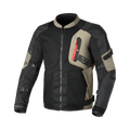 Macna Raddic Nero/Taupe – Giacca Moto Utility Estiva in Rete CE Uomo – vista frontale
