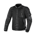 Macna Raddic Nero/Grigio – Giacca Moto Utility Estiva in Rete CE Uomo – vista frontale