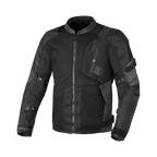 Macna Raddic Nero/Grigio – Giacca Moto Utility Estiva in Rete CE Uomo – vista frontale