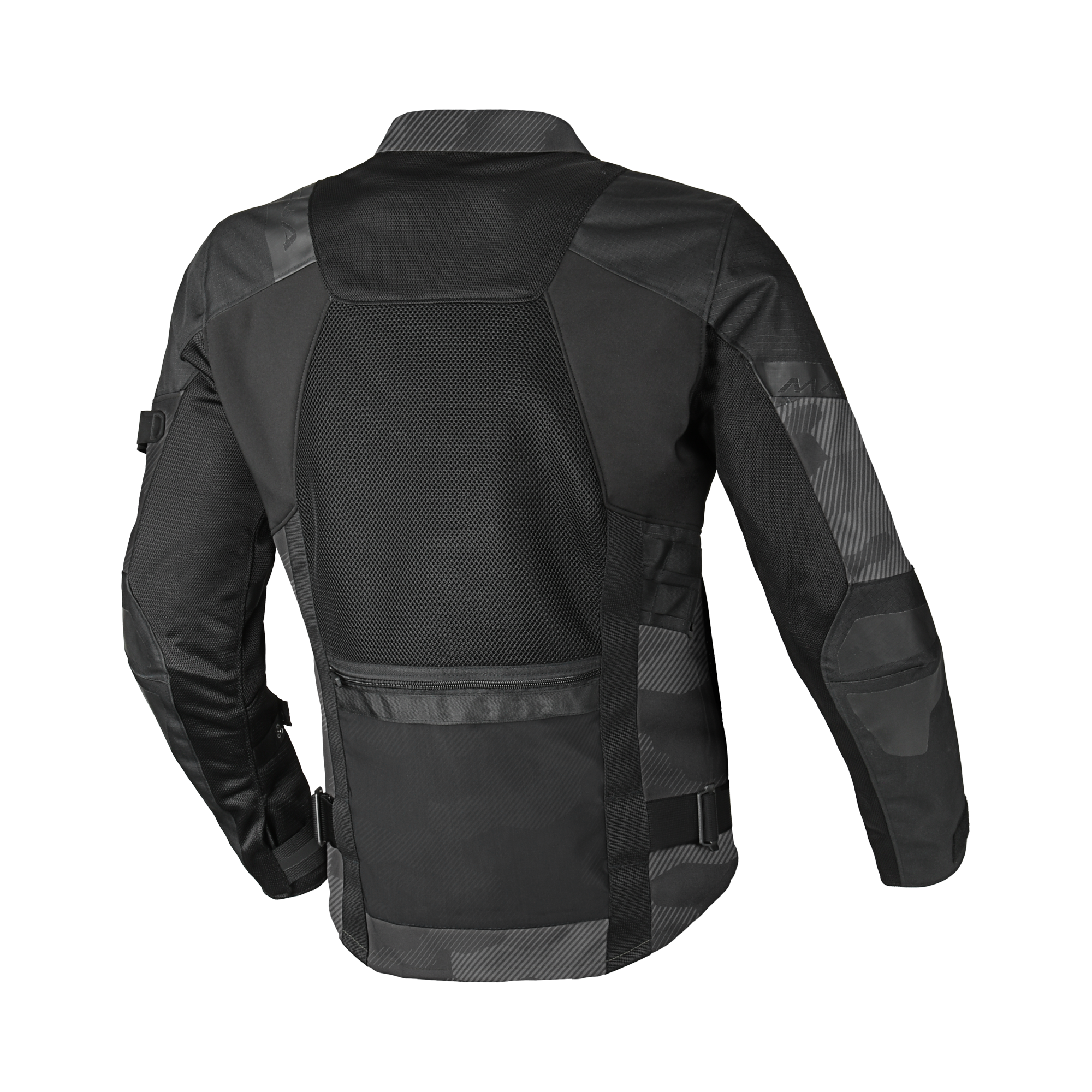 Macna Raddic Nero/Grigio – Giacca Moto Utility Estiva in Rete CE Uomo – vista posteriore