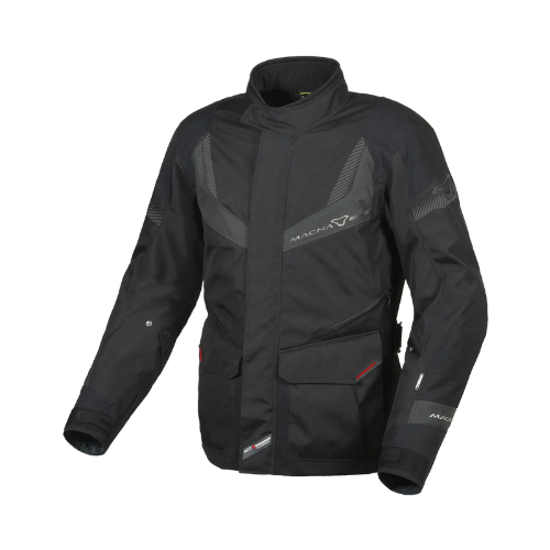 Macna Macna Rancher Giacca Moto Nero Grigio – Impermeabile Raintex Touring CE Classe A Nero Abbigliamento per moto - Moon Bike - Vista 1