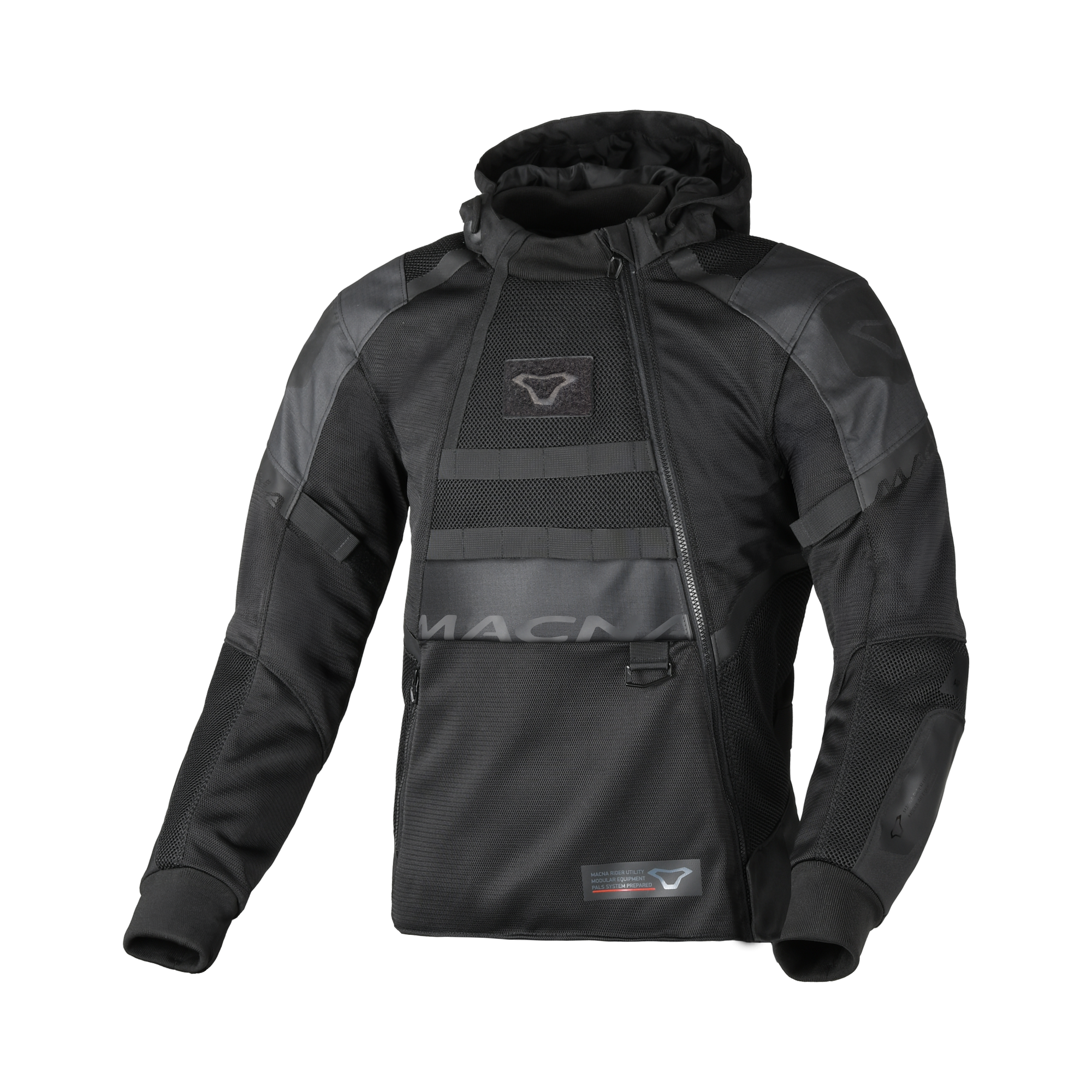 Macna Rebelite Nero - Giacca Moto Estiva Ventilata Anorak CE Classe A Uomo - vista 1