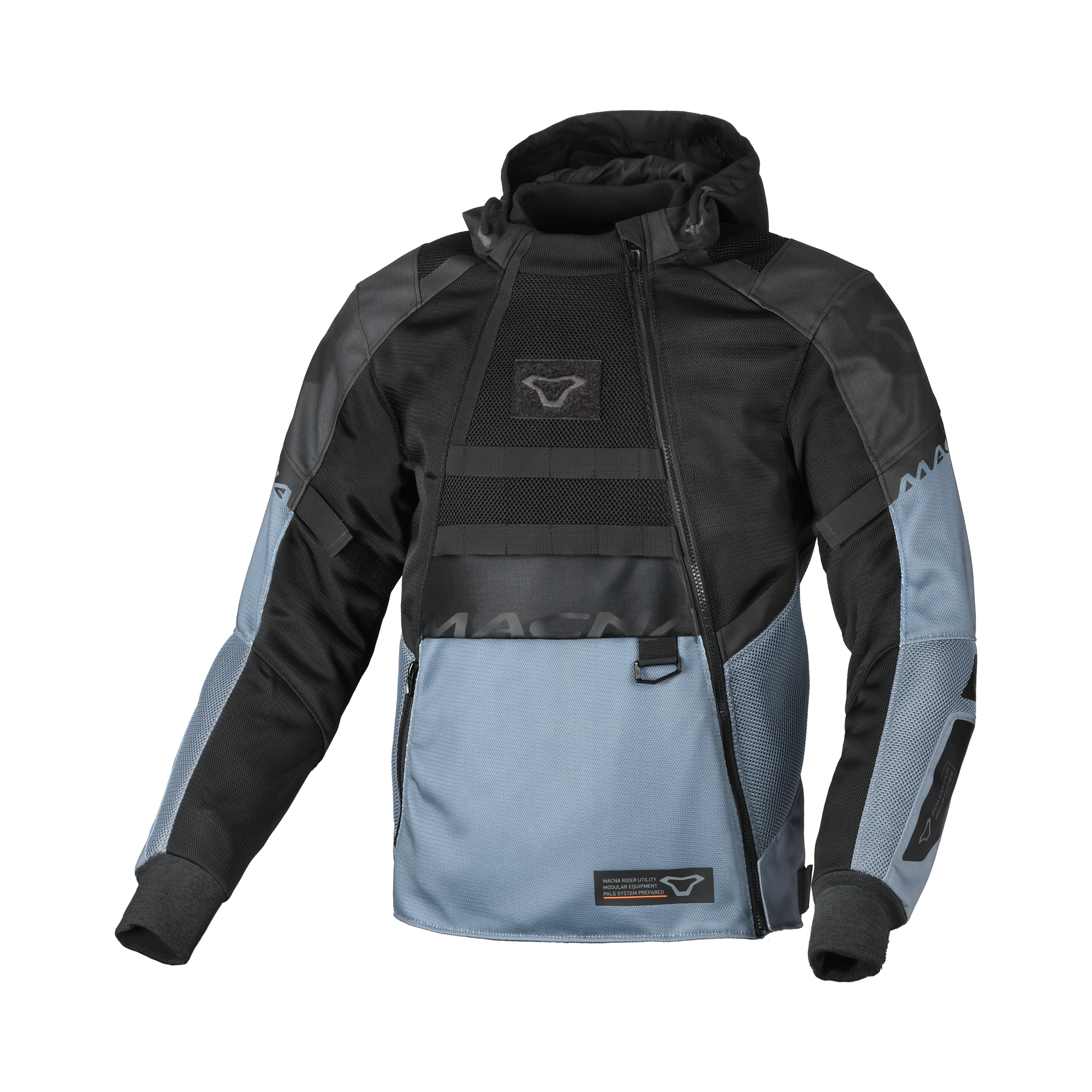 Macna Rebelite Nero/Grigio - Giacca Moto Estiva Ventilata Anorak CE Classe A Uomo - vista 1
