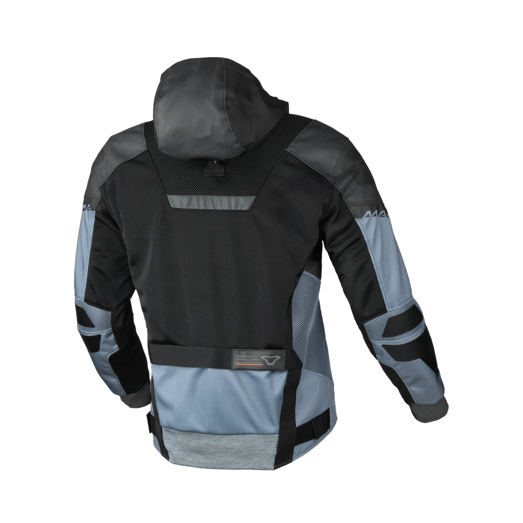 Macna Rebelite Nero/Grigio - Giacca Moto Estiva Ventilata Anorak CE Classe A Uomo - vista 2