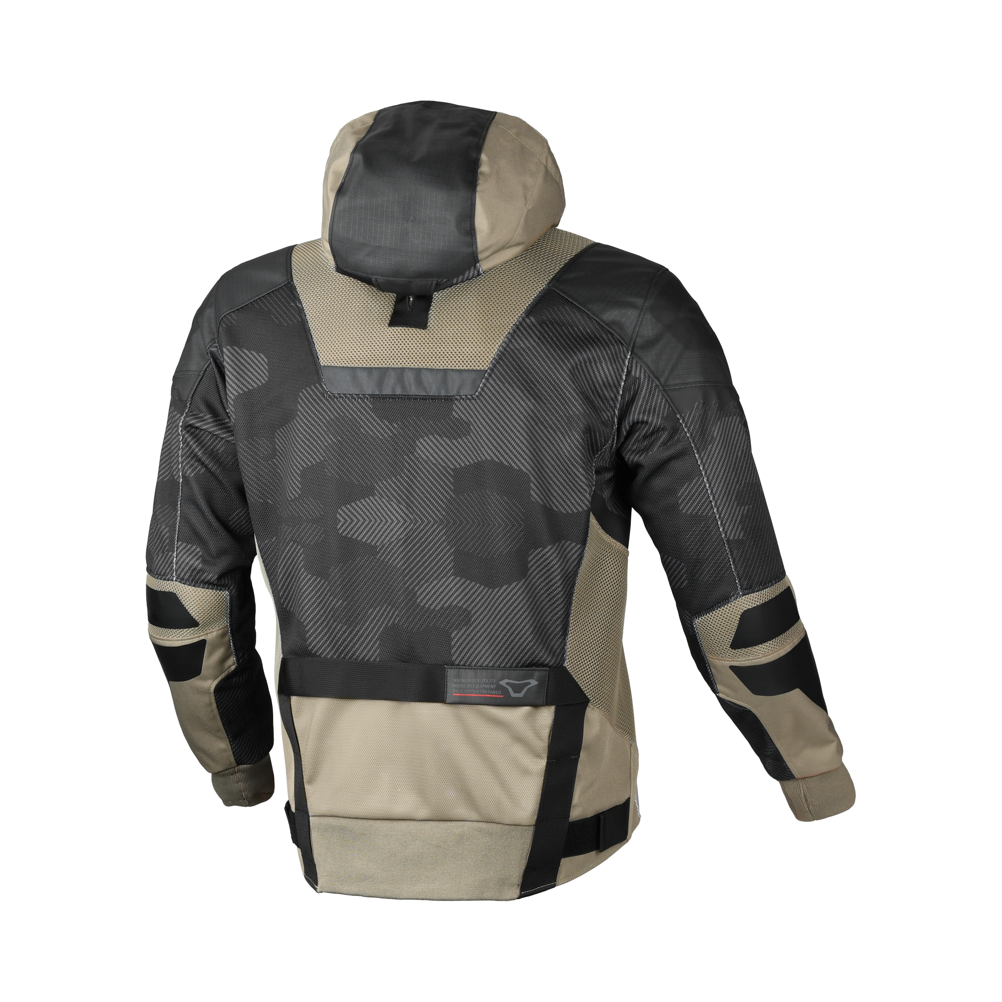 Macna Rebelite Nero/Taupe - Giacca Moto Estiva Ventilata Anorak CE Classe A Uomo - vista 2