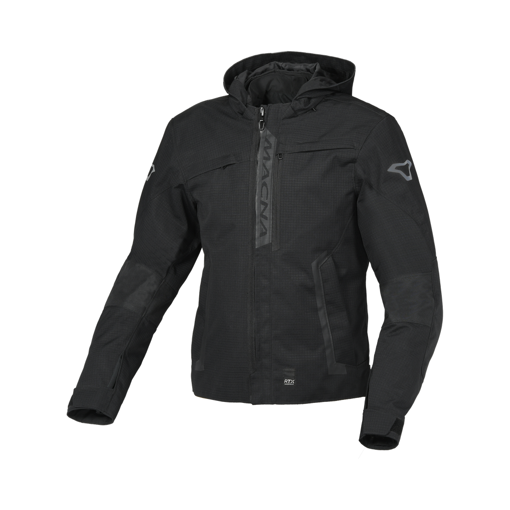 Macna Riggor Nero giacca moto vista 1