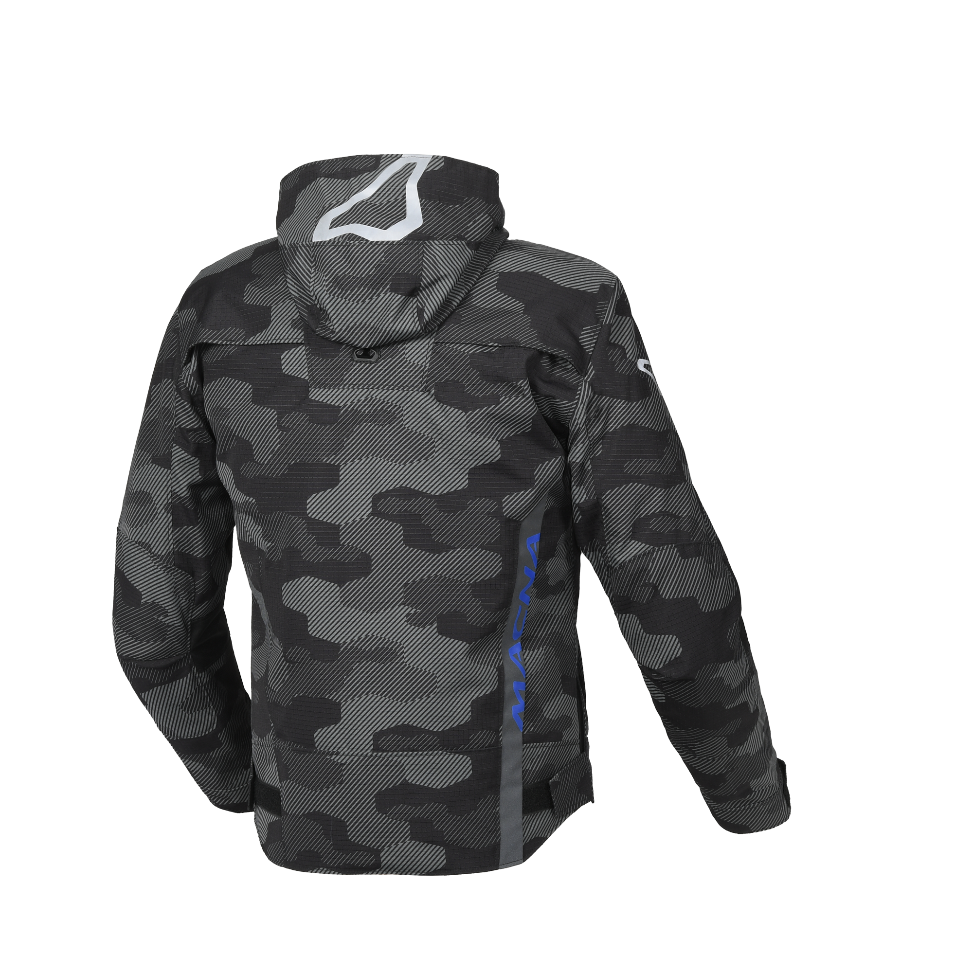 Macna Riggor Nero/Blu giacca moto vista 2