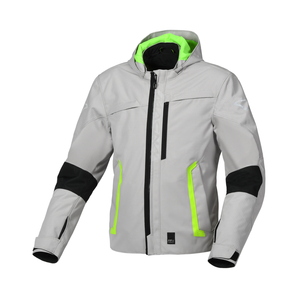Macna Riggor Grigio/Giallo giacca moto vista 1