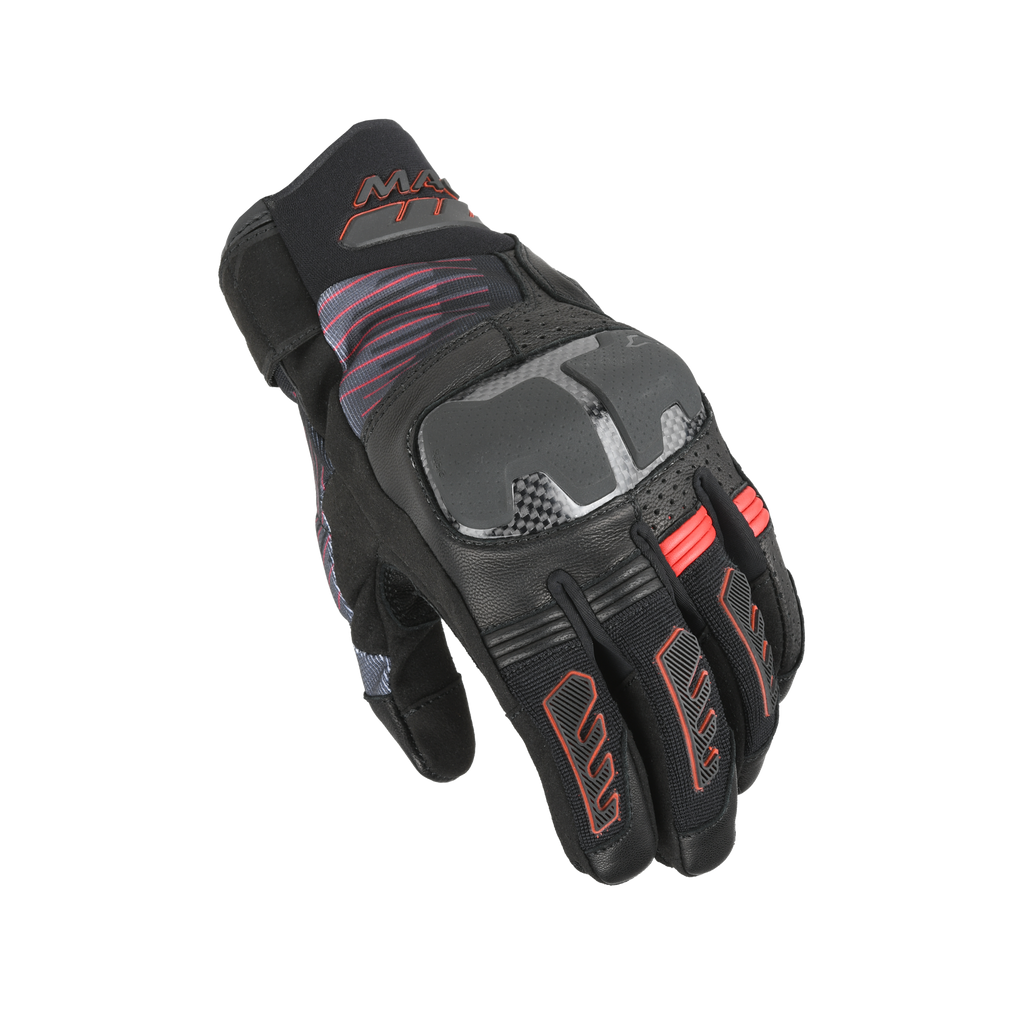 Macna Rime 2.0 Nero / Rosso guanti moto