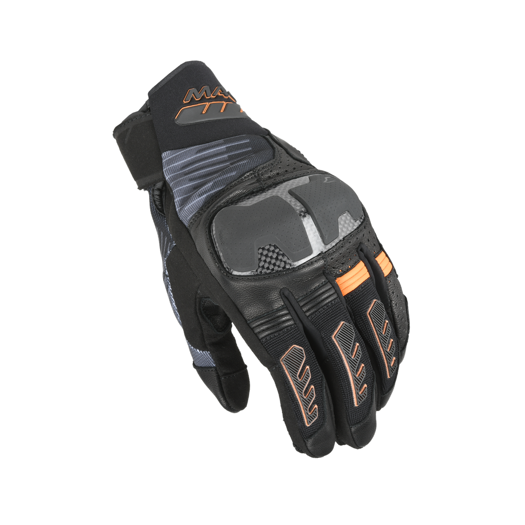 Macna Rime 2.0 Nero / Arancio guanti moto