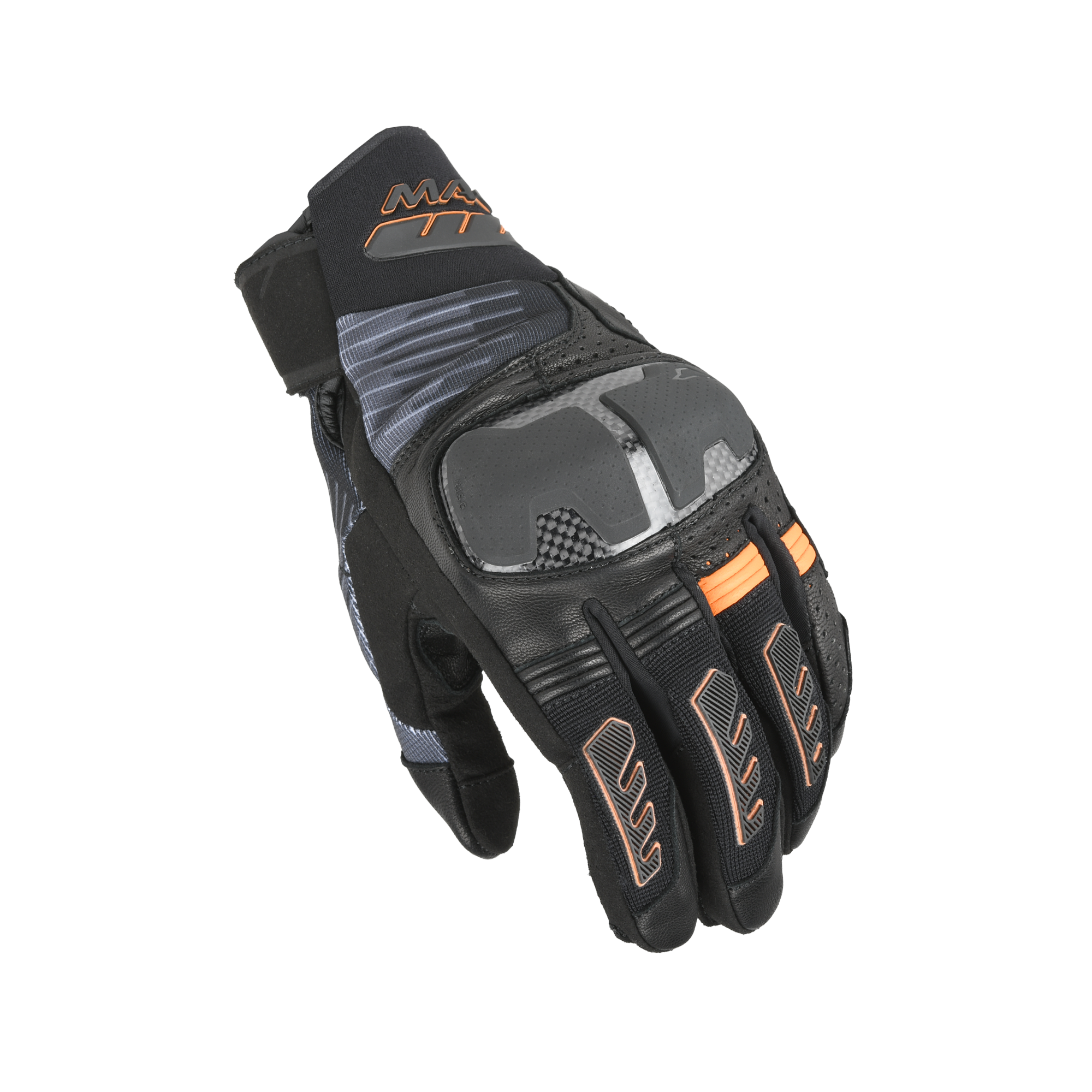 Macna Rime 2.0 Nero / Arancio guanti moto