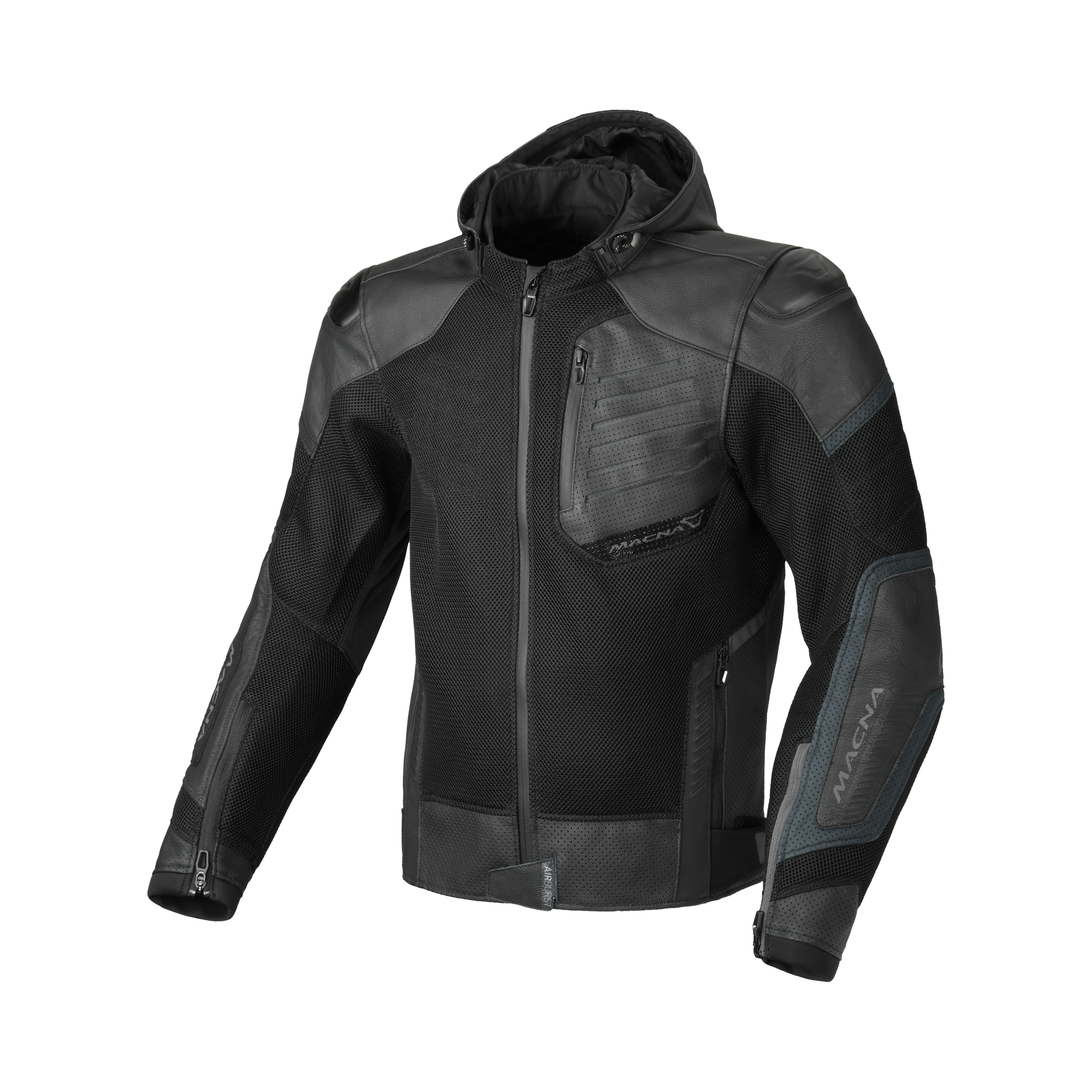 Macna Risant Nero giacca moto vista 1