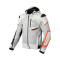 Macna Risant Grigio/Arancio giacca moto vista 1